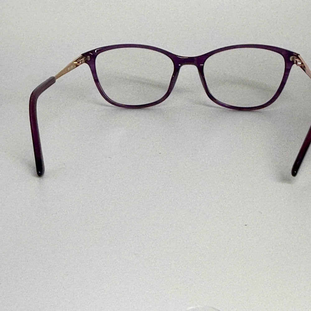Helium‎ 4462 Purple Rose Gold Eyeglasses Frames 54-18-140 Glitter Temple 22126